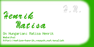 henrik matisa business card